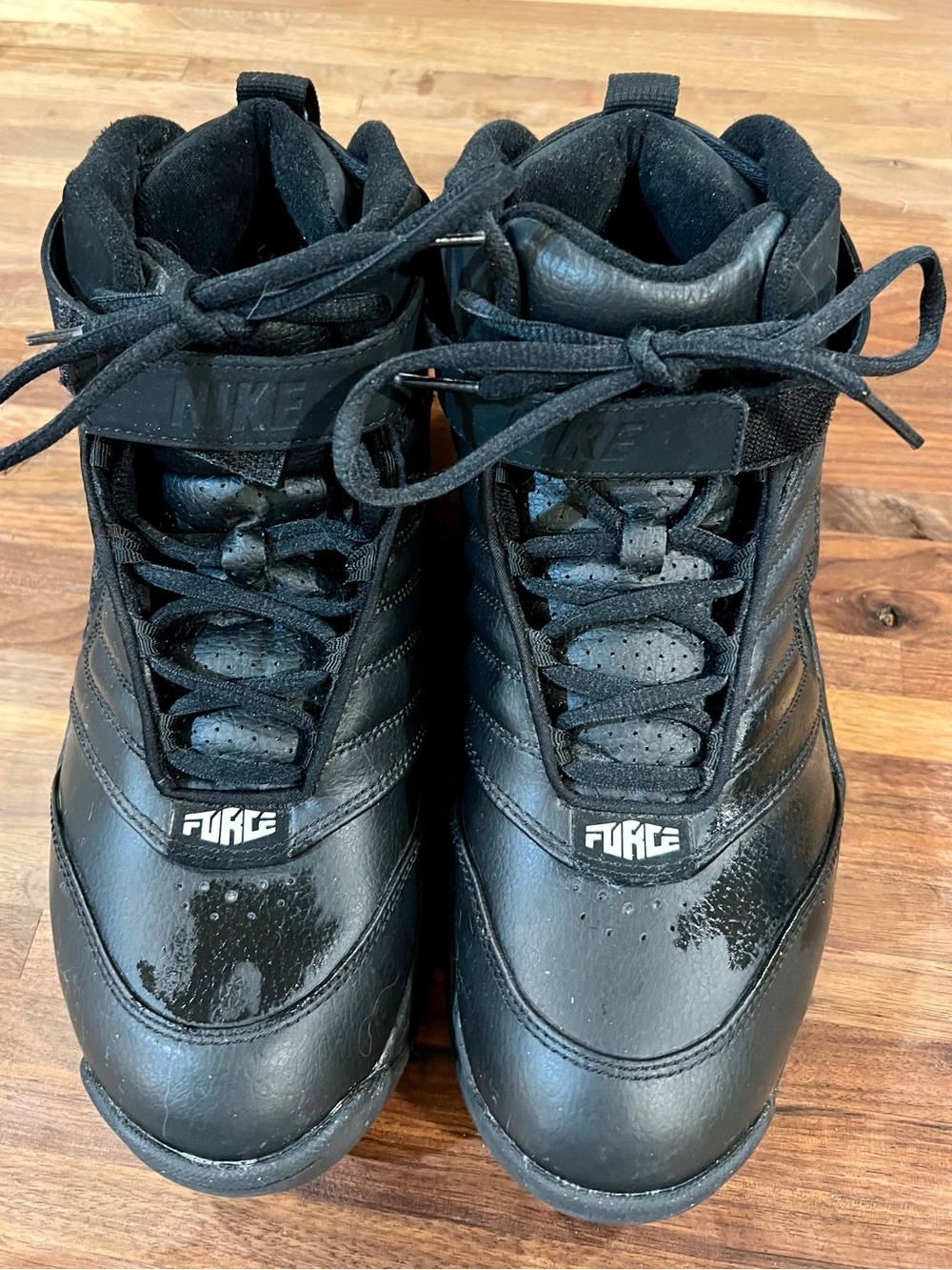 Nike Air Force Men's Black High-Top ,Lace UpAthletic Basketball Shoes.  Size 9.